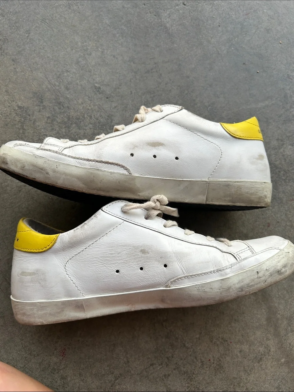 Golden Goose white leather